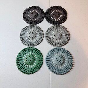 Silicone Sink Hair Catcher Drain Covers Set Of 6 - Assorted Colors